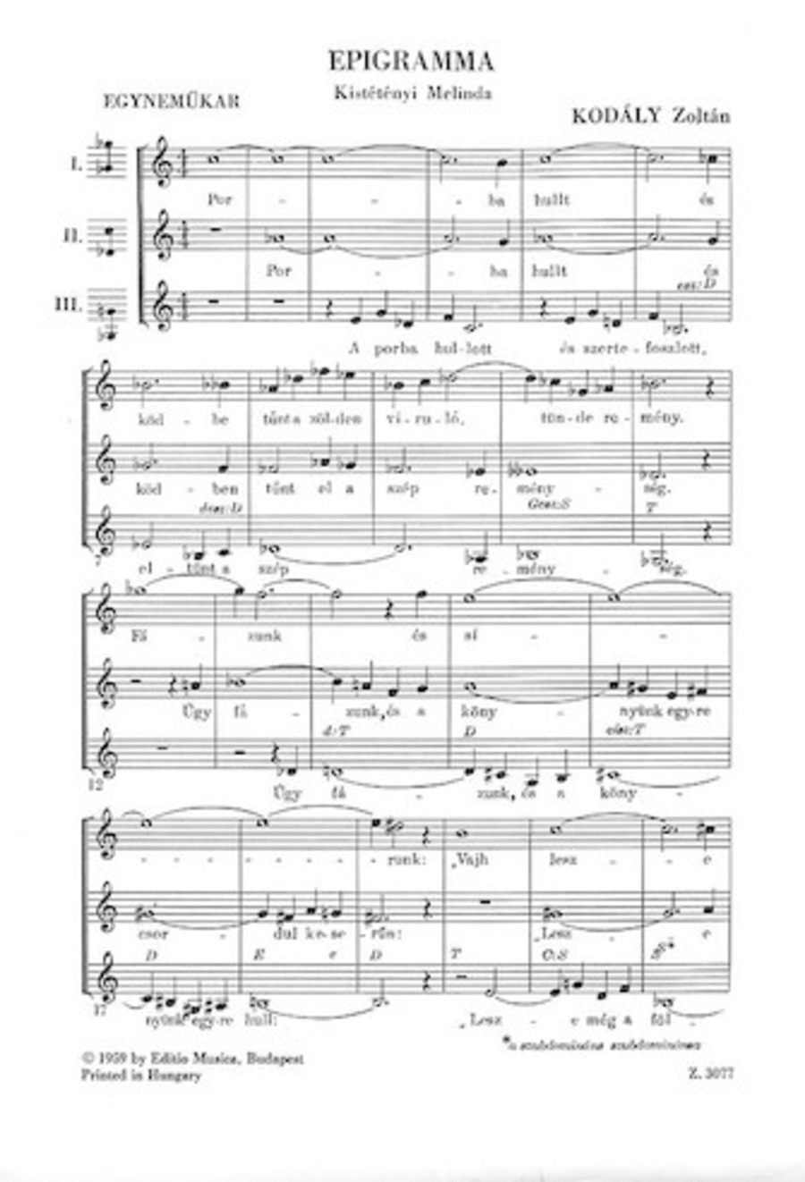 Epigramma - Bordal Choir scores gallery preview page 1