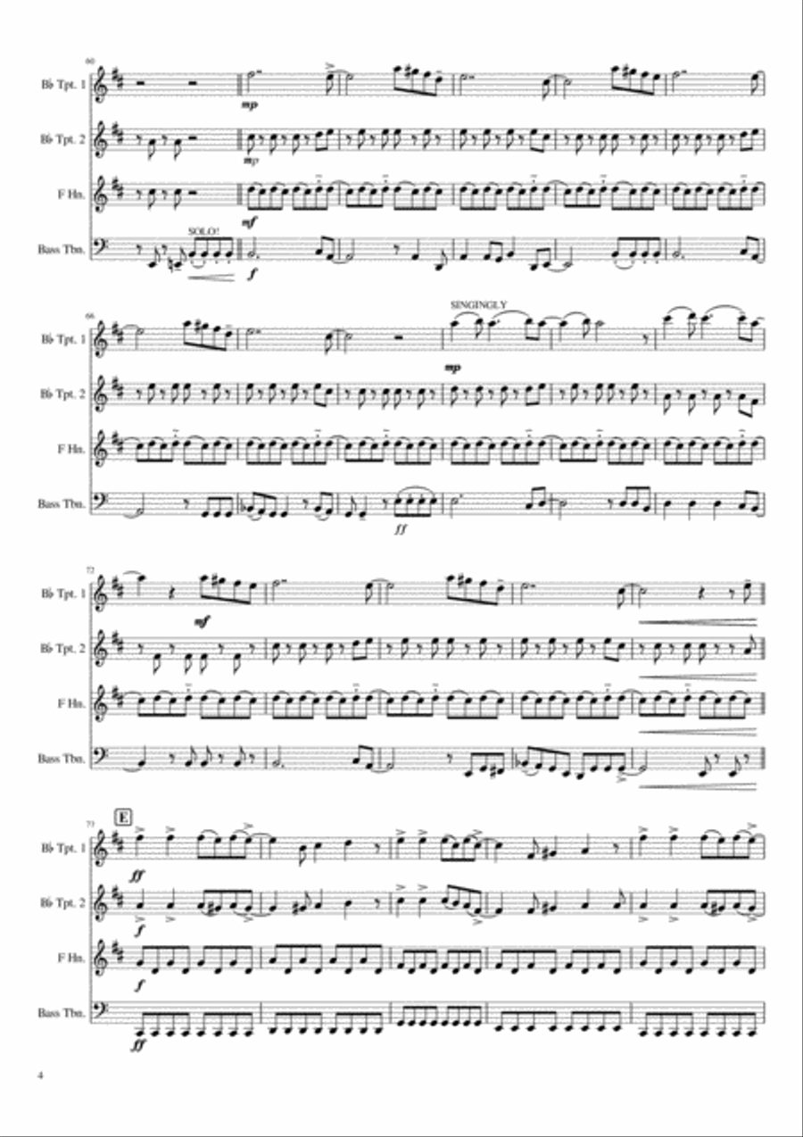 Viva La Vida Brass Ensemble scores gallery preview page 4