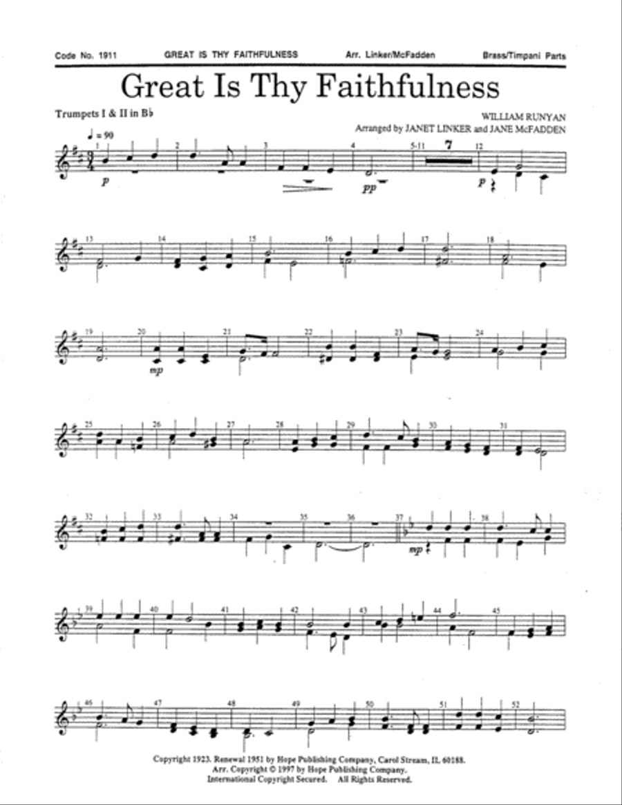 Great Is Thy Faithfulness 5-Octaves scores gallery preview page 4