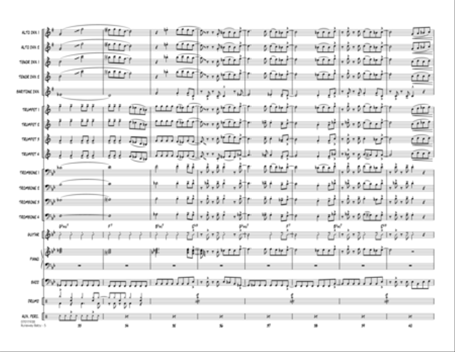 Runaway Baby - Conductor Score (Full Score) Jazz Ensemble scores gallery preview page 5