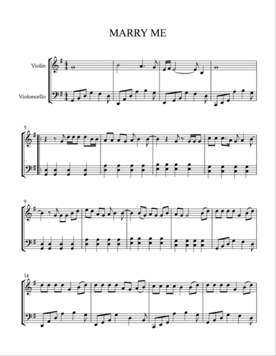 Marry Me String Duet scores gallery preview page 2