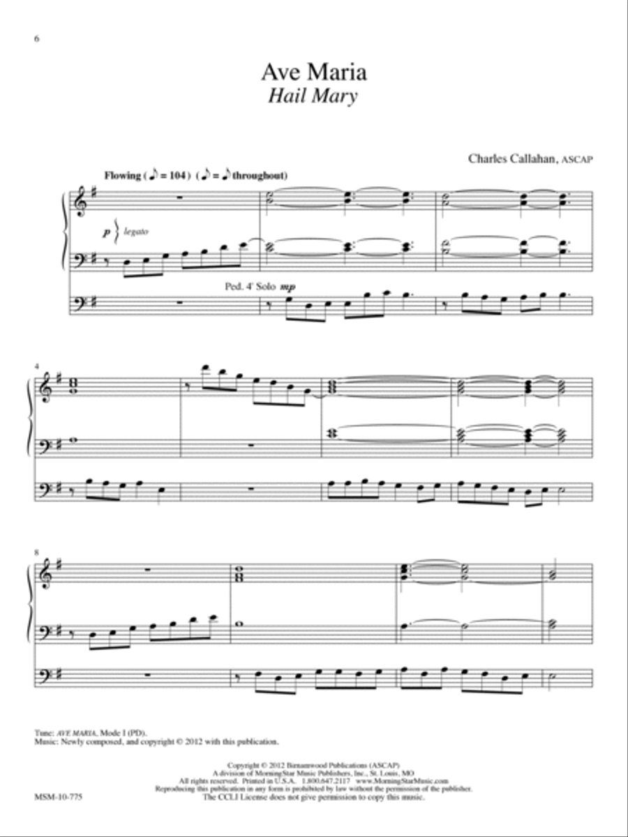 Gregorian Suite for Organ Organ Solo scores gallery preview page 4