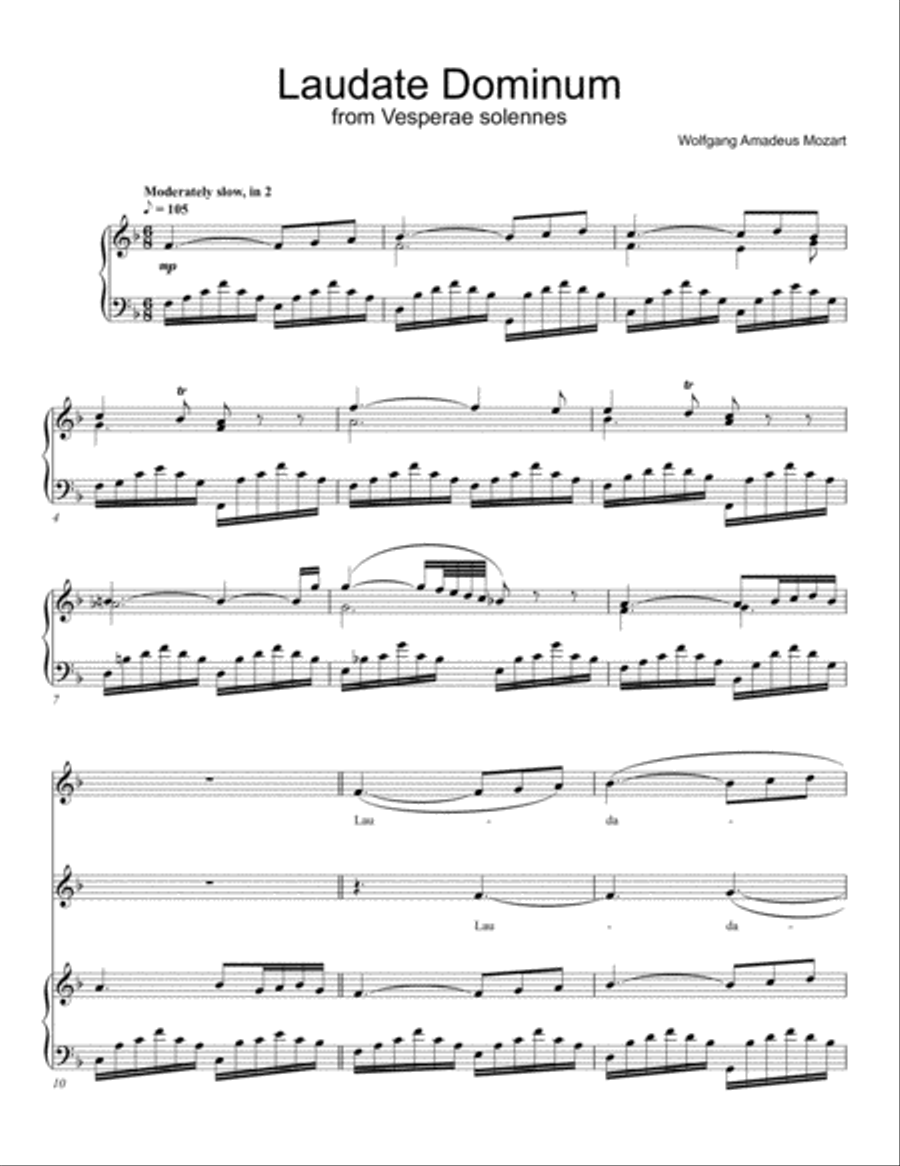 Laudate Dominum Vocal Duet scores gallery preview page 1