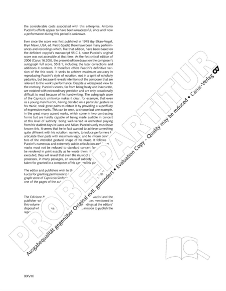 Edizione Nazionale delle Opere di Giacomo Puccini. II. Instrumental music; 1. Works for orchestra (vol. II/1) Score scores gallery preview page 29
