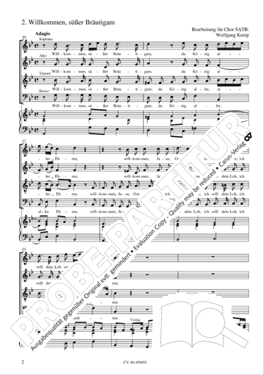 We welcome thee, O bridgegroom fair Choir scores gallery preview page 3