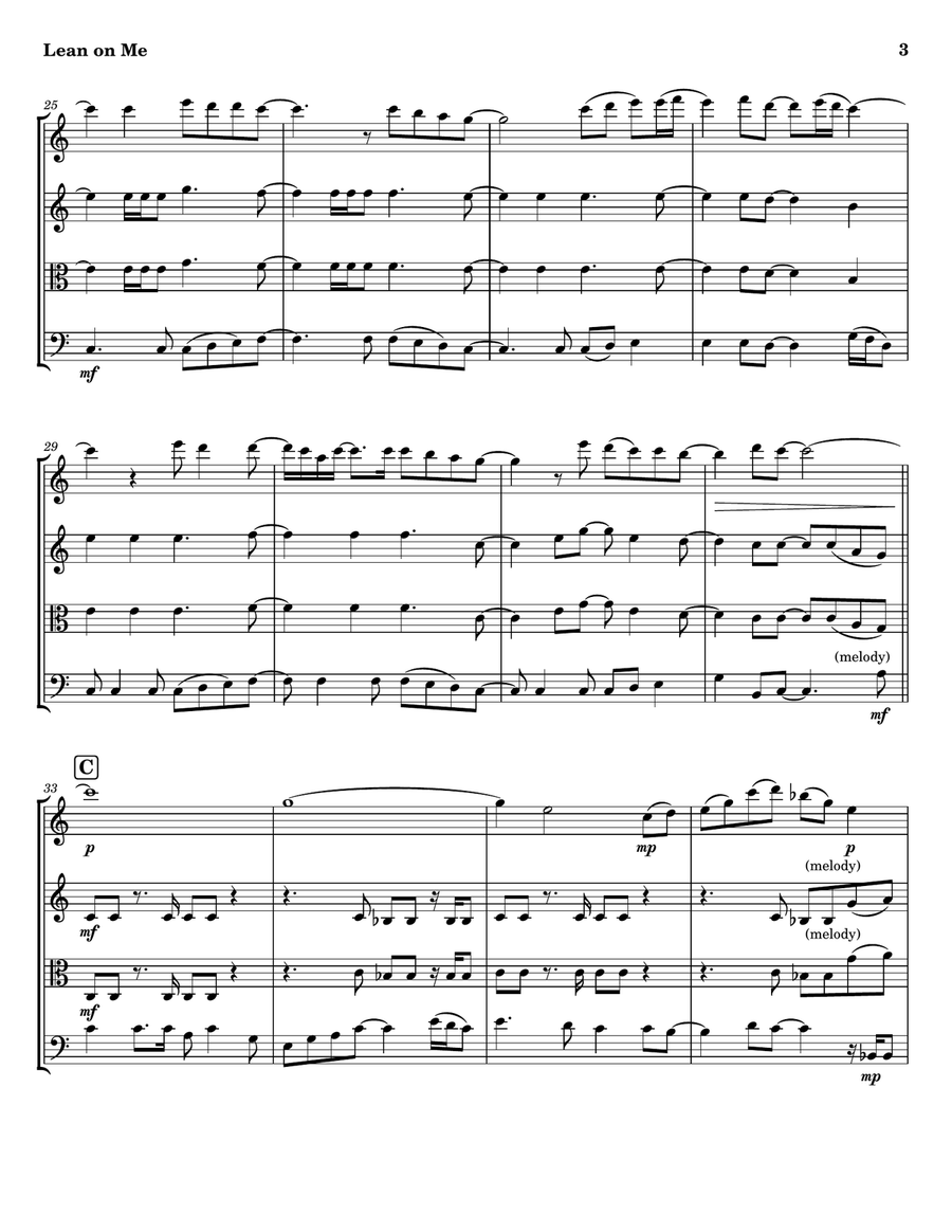 Lean On Me String Trio scores gallery preview page 3