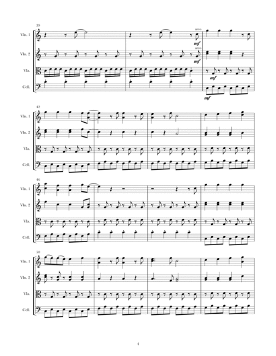 Classy Girls Classy Girls String Quartet scores gallery preview page 4