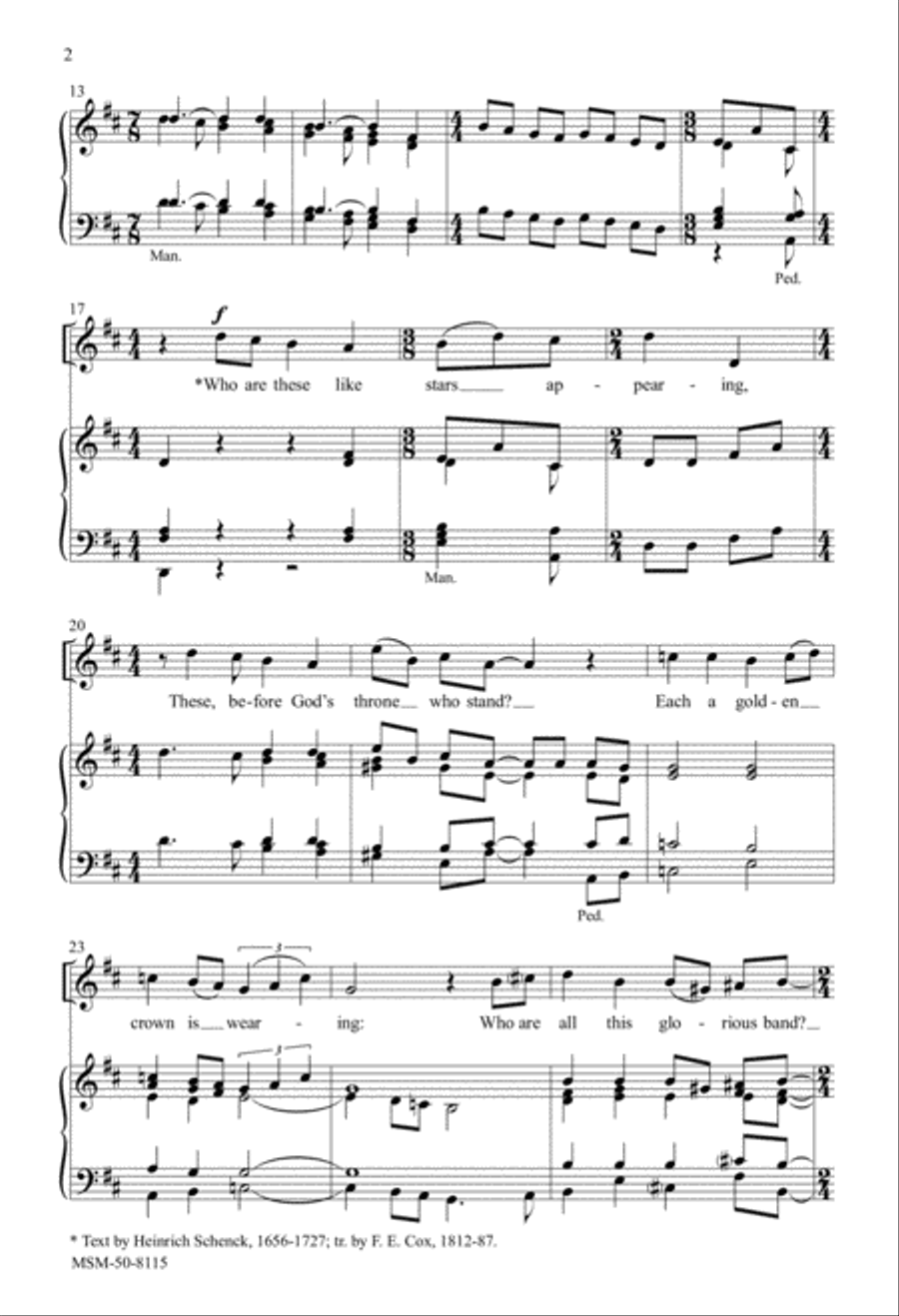 Who Are These Like Stars Appearing 4-Part scores gallery preview page 3