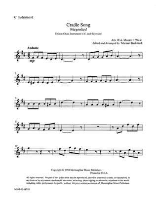 Cradle Song (Downloadable C Instrument Part)