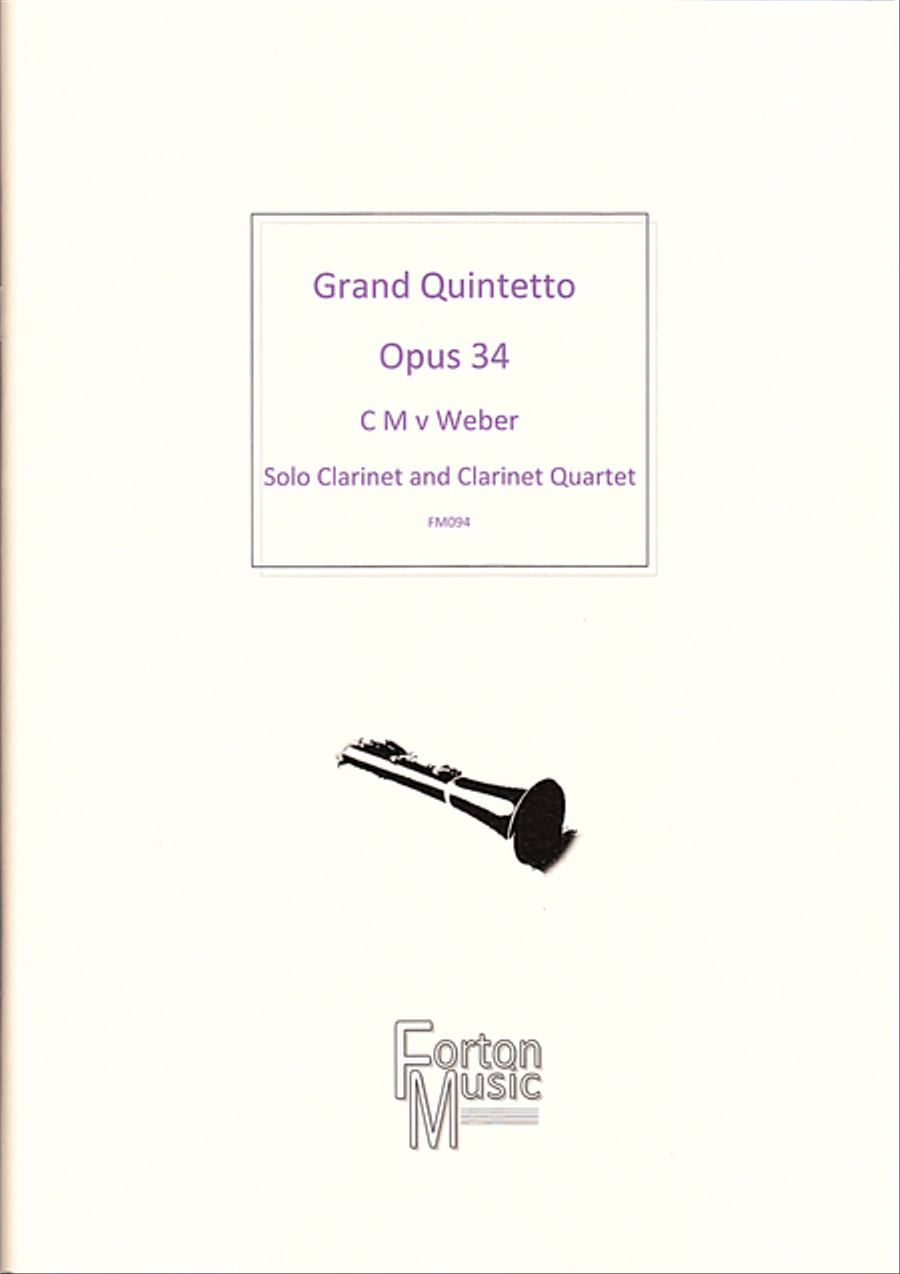 Grand Quintetto Opus 34 Grand Quintetto Opus 34 B-Flat Clarinet scores gallery preview page 1