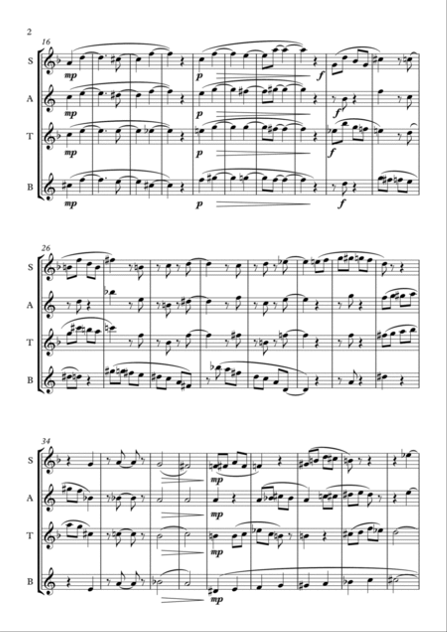 Dotty - Saxophone Quartet Saxophone Quartet scores gallery preview page 2