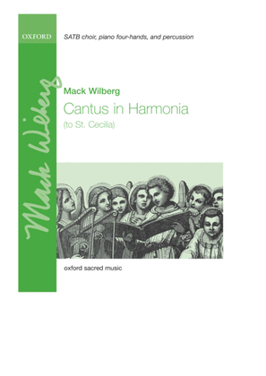 Book cover for Cantus in harmonia (to St Cecilia)