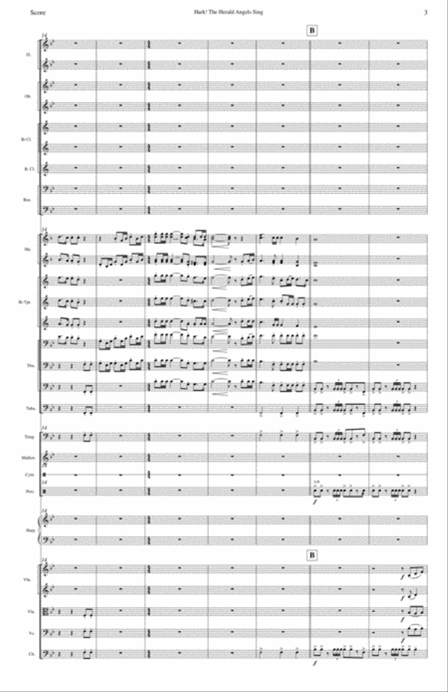 Hark! The Herald Angels Sing Full Orchestra scores gallery preview page 4