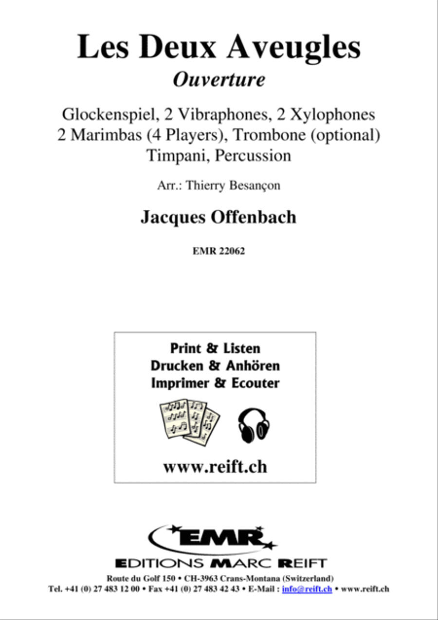 Les Deux Aveugles Percussion Ensemble scores gallery preview page 2