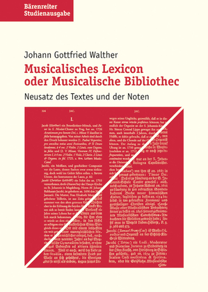Musicalisches Lexicon oder Musicalische Bibliothec