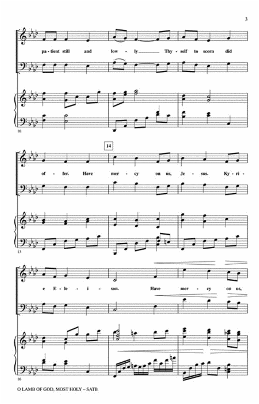 O Lamb of God Most Holy O Lamb of God Most Holy 4-Part scores gallery preview page 3