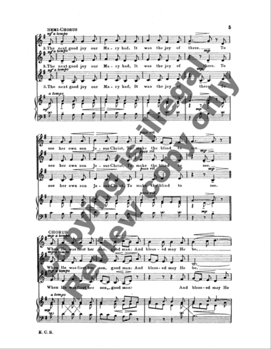 The Seven Joys of Mary The Seven Joys of Mary A Cappella scores gallery preview page 9