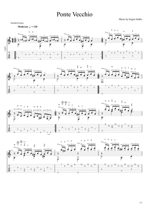 Ponte Vecchio - classical guitar etude by Eugen Sedko