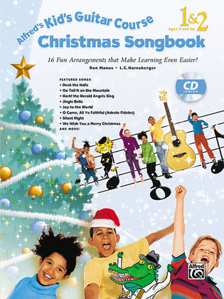 Book cover for Alfred's Kid's Guitar Course Christmas Songbook 1 & 2