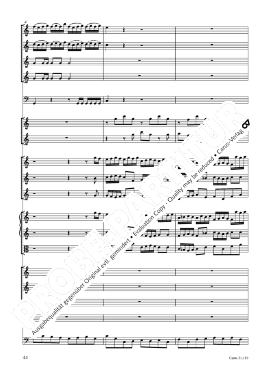 Praise the Lord, O Jerusalem (Preise, Jerusalem, den Herrn) 4-Part scores gallery preview page 45