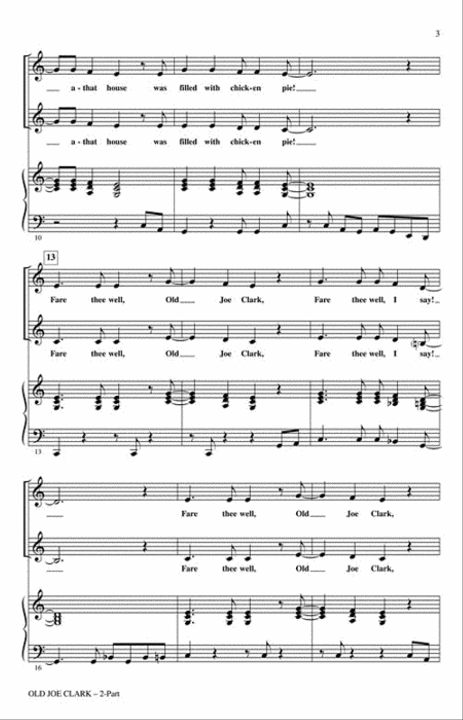Old Joe Clark 2-Part scores gallery preview page 3