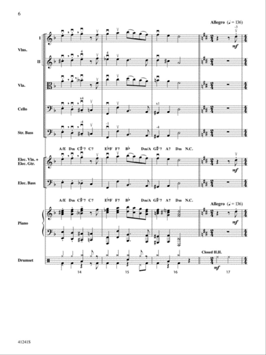 The March of the Kings / Hark the Herald Angels Sing: Score String Orchestra scores gallery preview page 6