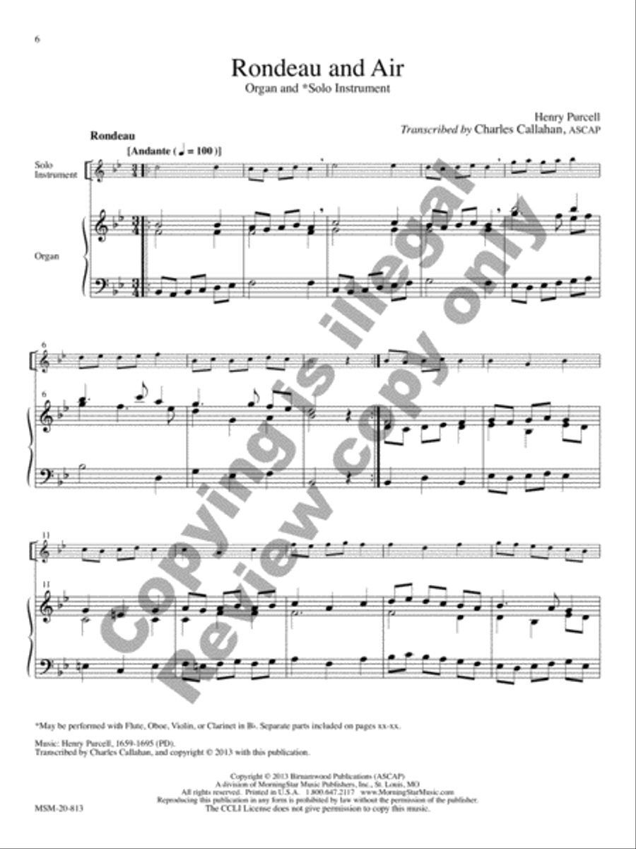 Organ Plus! Five Pieces for Organ + 1 or 2 Instruments, Volume 4 Organ scores gallery preview page 4