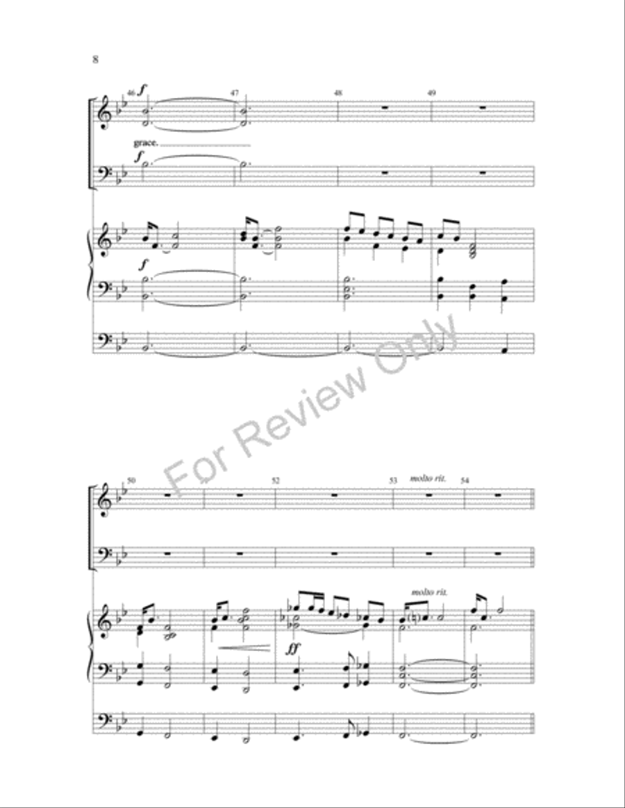 Matchless God of Grace 4-Part scores gallery preview page 8