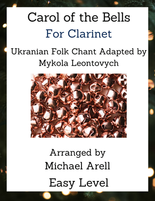 Book cover for Carol of the Bells- Clarinet