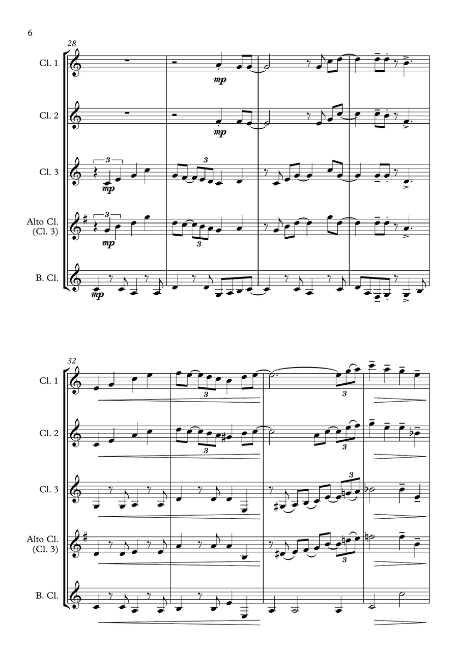 Have Yourself A Merry Little Christmas from MEET ME IN ST. LOUIS Clarinet Quartet scores gallery preview page 6