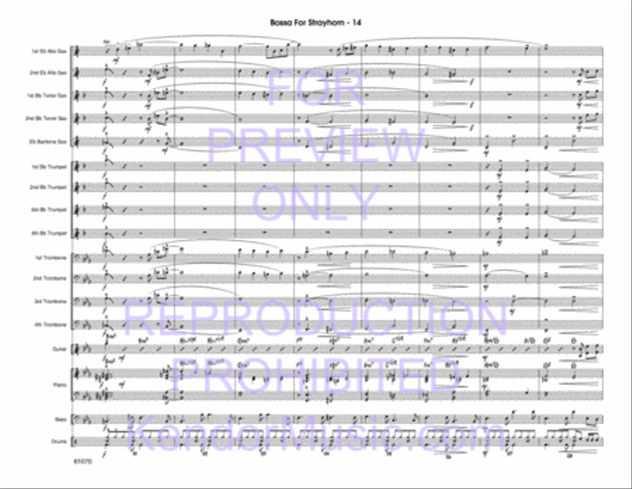 Bossa For Strayhorn Jazz Ensemble scores gallery preview page 15