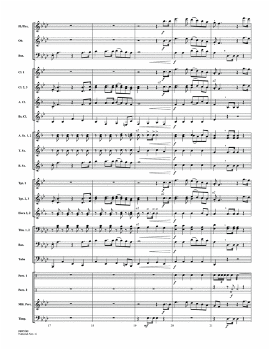 National Airs (from Early America) - Conductor Score (Full Score) Concert Band scores gallery preview page 6