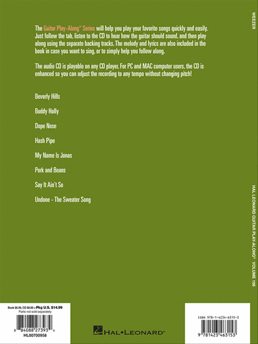 Weezer Weezer Guitar Tablature scores gallery preview page 2