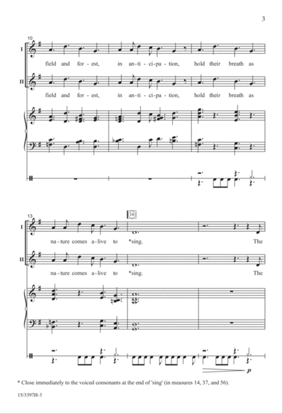 Nature Sings Nature Sings 2-Part scores gallery preview page 3