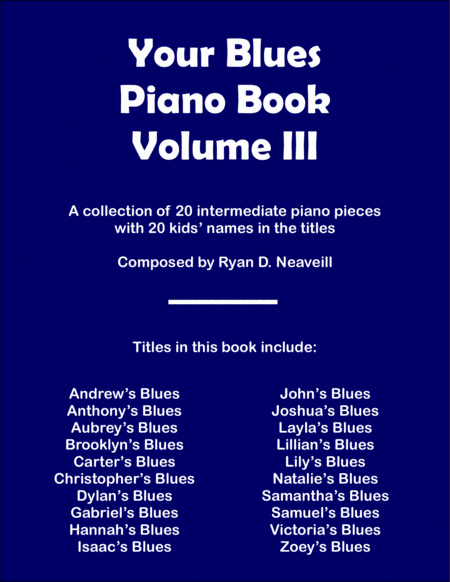 Your Blues Piano Book: Volume III image number null