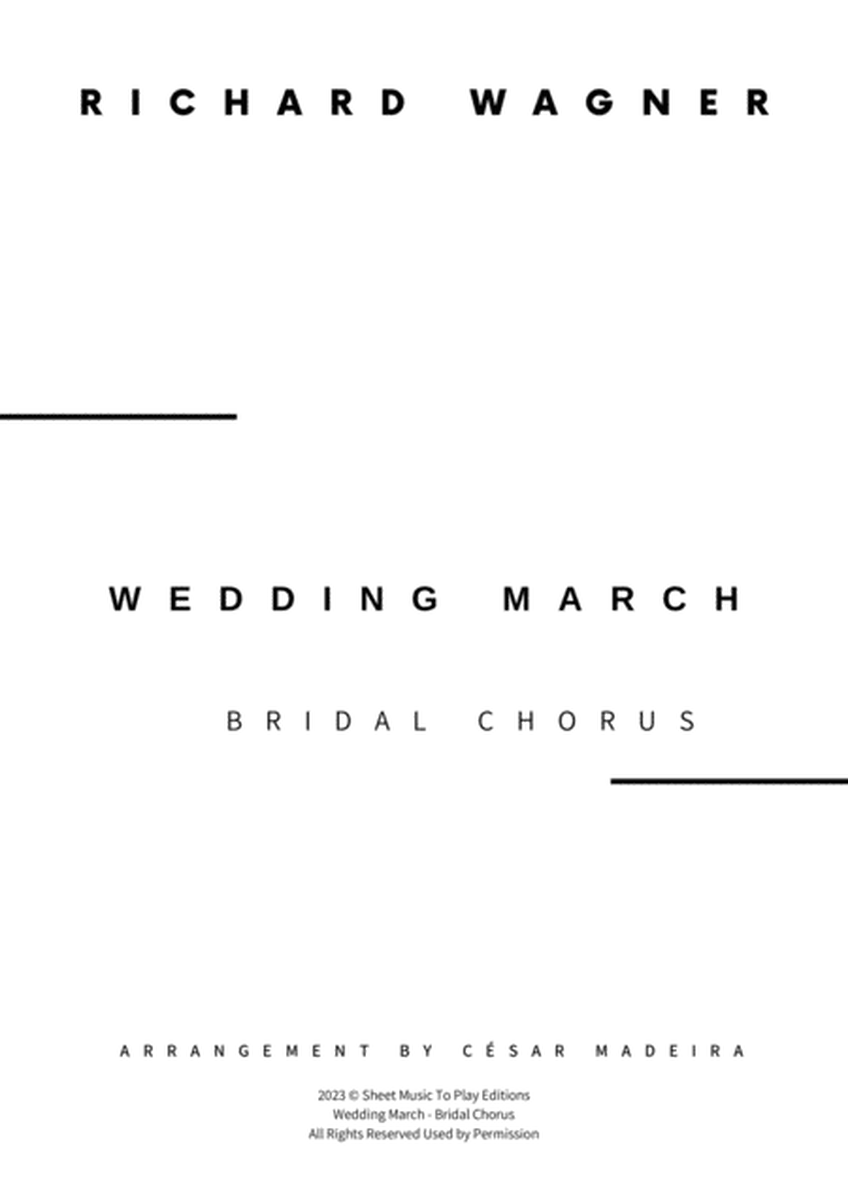 Wedding March (Bridal Chorus) - Cello and Piano - W/Chords (Full Score and Parts) image number null