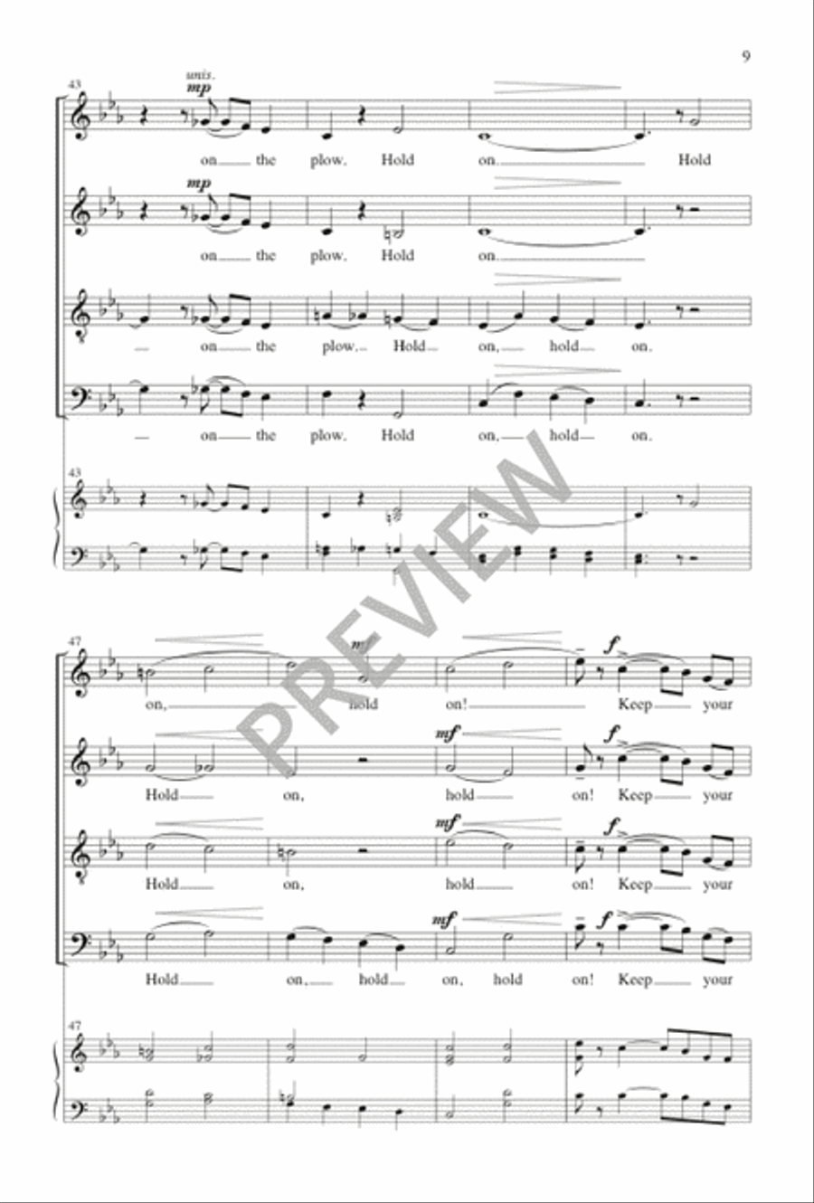Hold On! Hold On! 4-Part scores gallery preview page 10