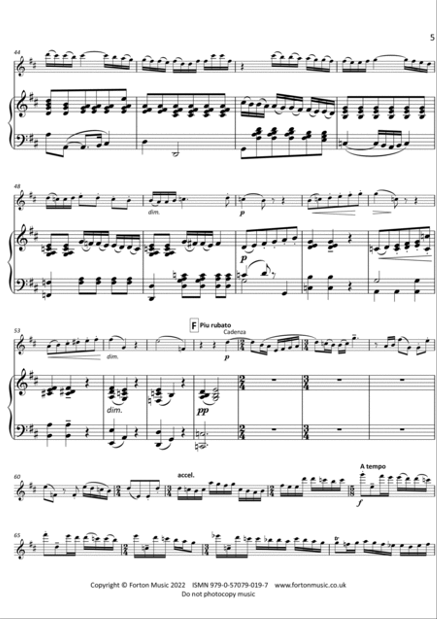 Minuet and Badinerie from 'Unwritten Suite' Flute Solo scores gallery preview page 5
