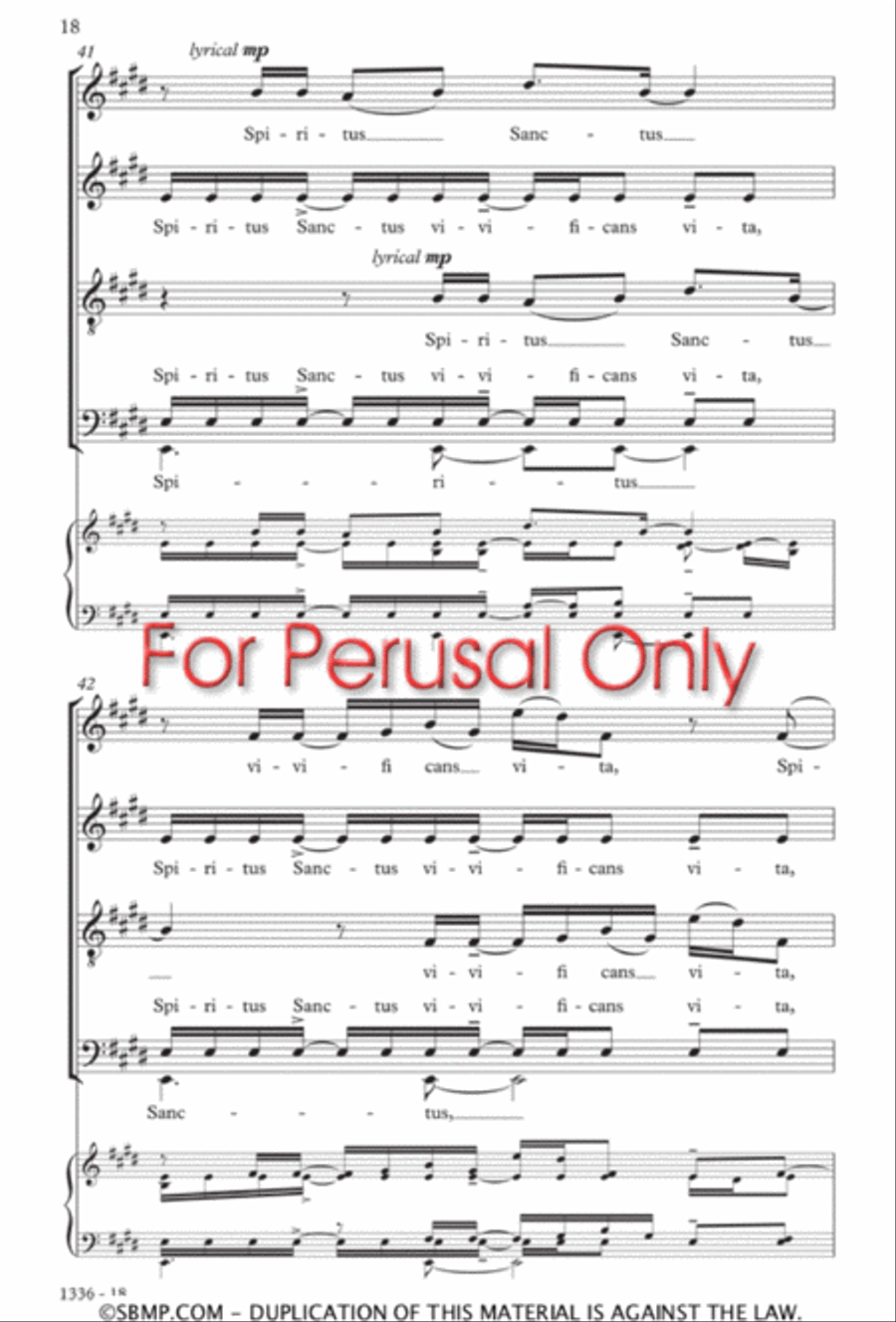 Spiritus Sanctus Spiritus Sanctus Divisi scores gallery preview page 17