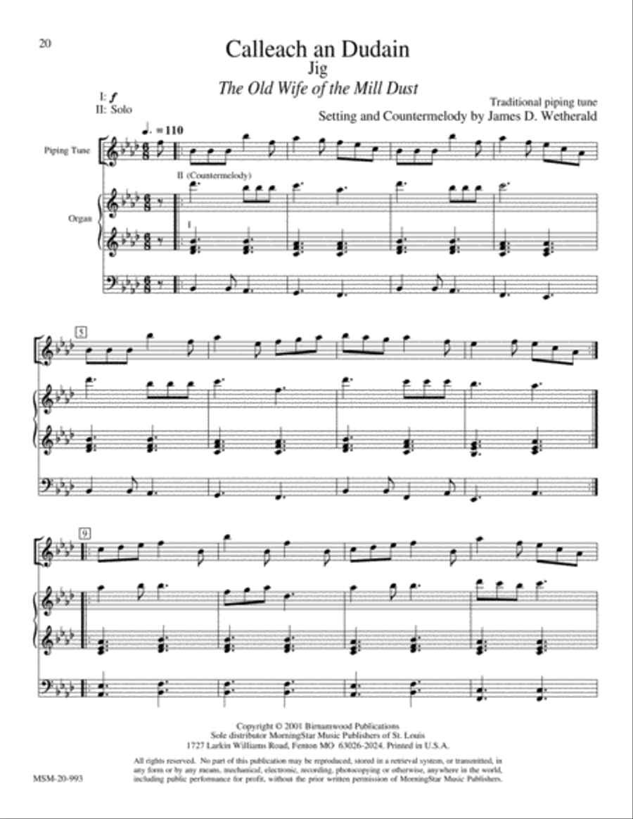 Highland Cathedral Bagpipe scores gallery preview page 12