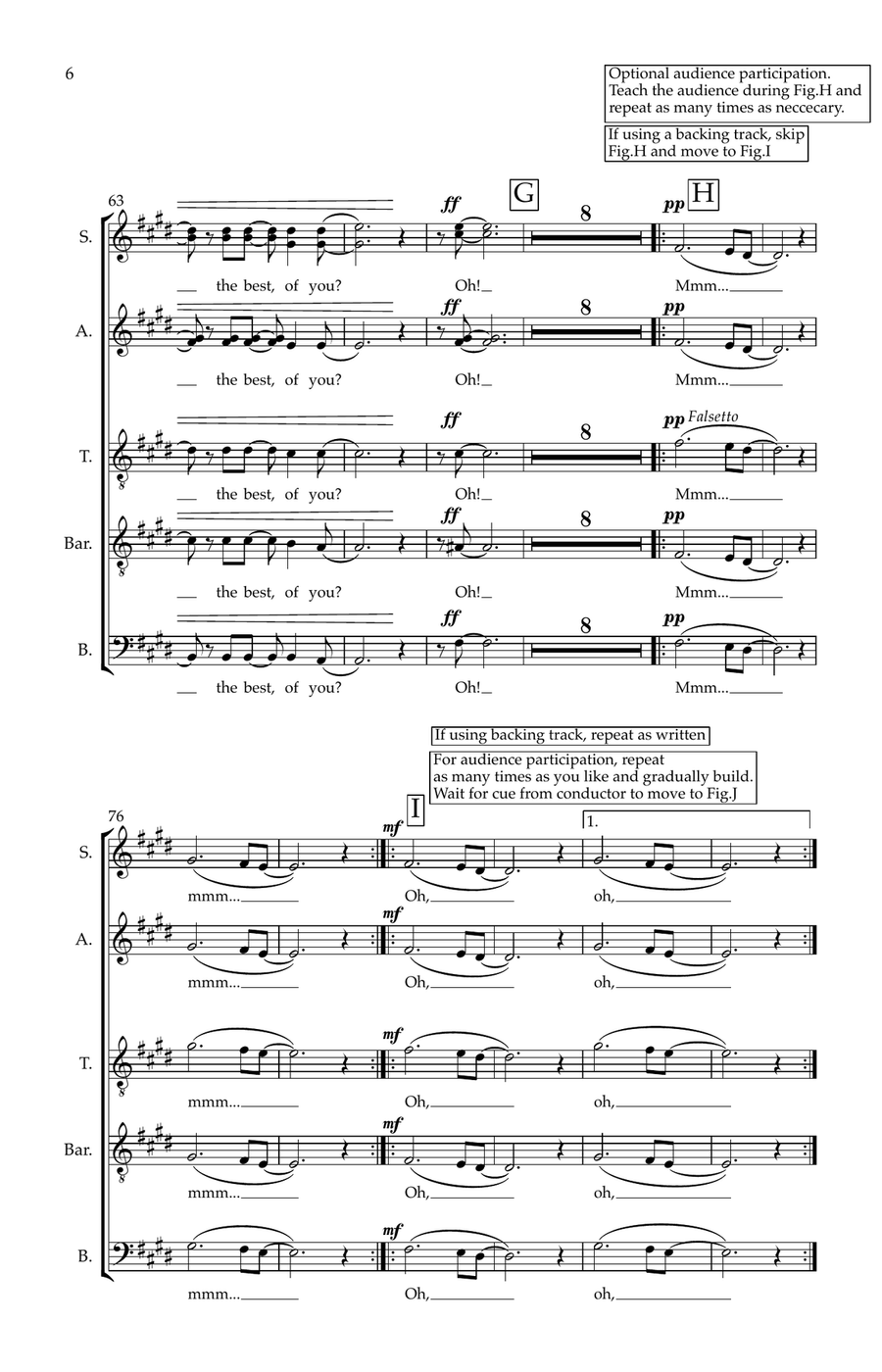 Best Of You 4-Part scores gallery preview page 6