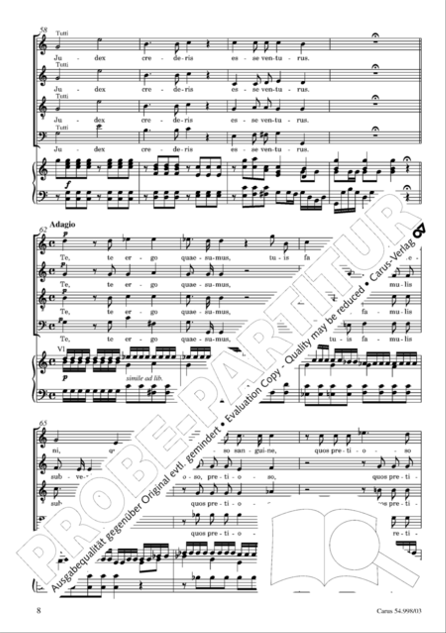 Te Deum in C 4-Part scores gallery preview page 9