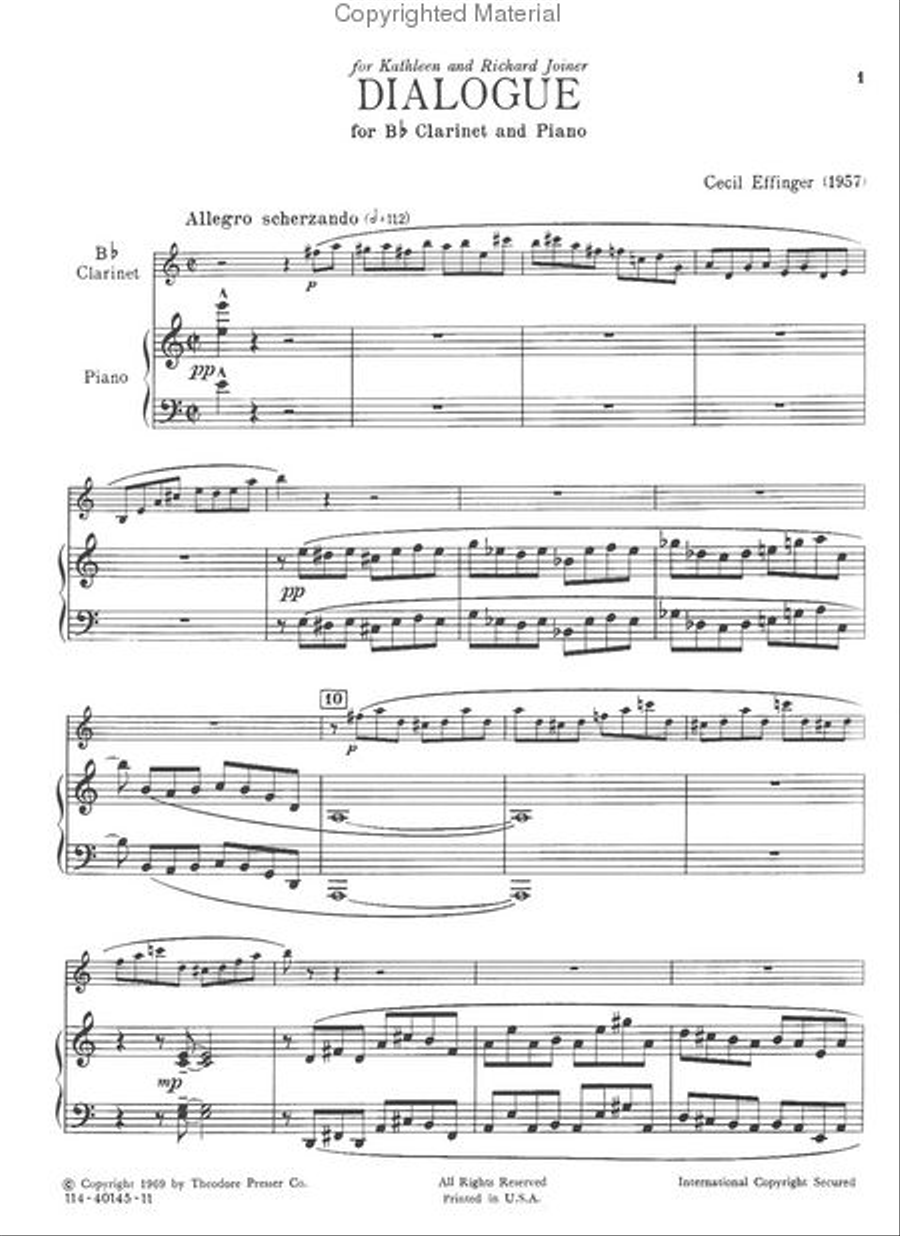 Dialogue B-Flat Clarinet scores gallery preview page 2