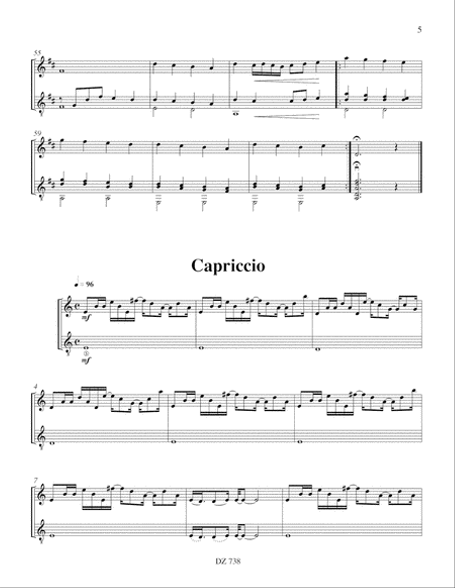 Andante, Capriccio Violin scores gallery preview page 5
