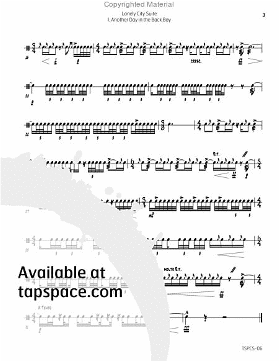 Lonely City Suite Lonely City Suite Percussion scores gallery preview page 4