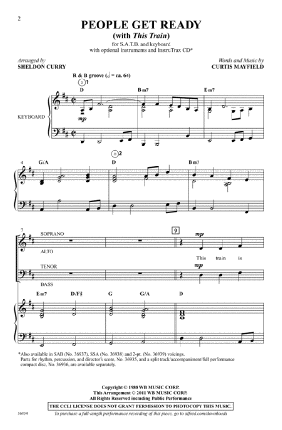 People Get Ready People Get Ready Choir scores gallery preview page 1