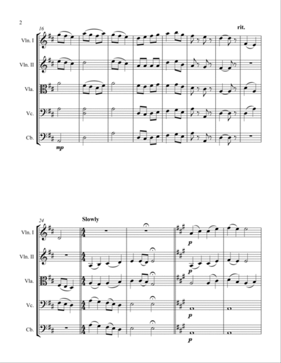 Themes from Hansel and Gretel String Orchestra scores gallery preview page 2