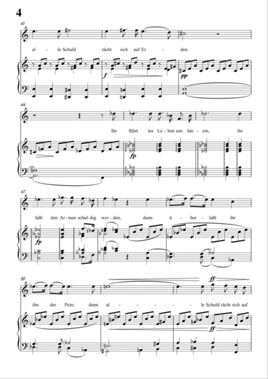Schubert-Gesänge des Harfners,Op.12 No.2 in a minor,for Vocal and Piano Voice scores gallery preview page 5