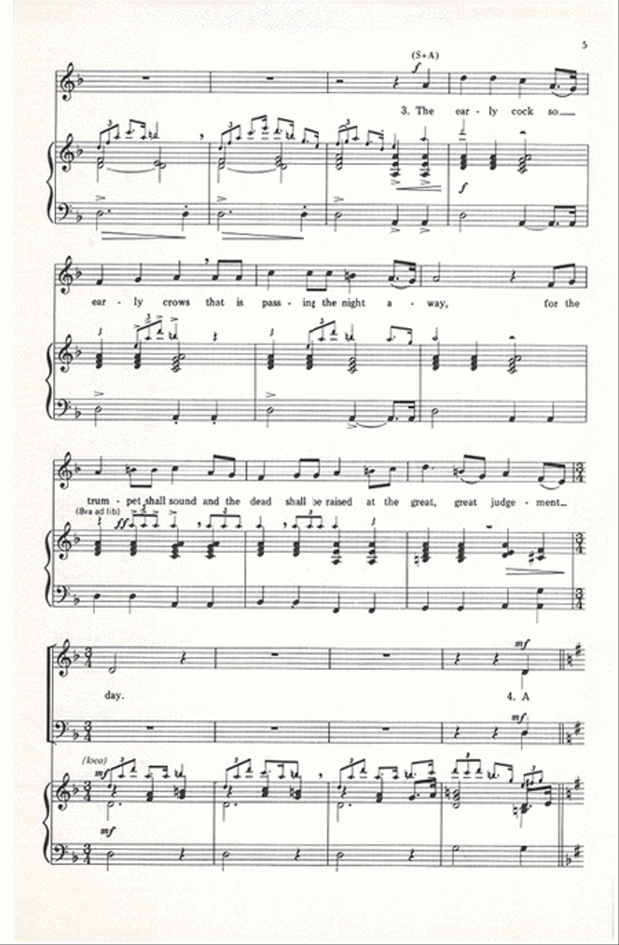 May Carol (Vårvisa) 4-Part scores gallery preview page 4