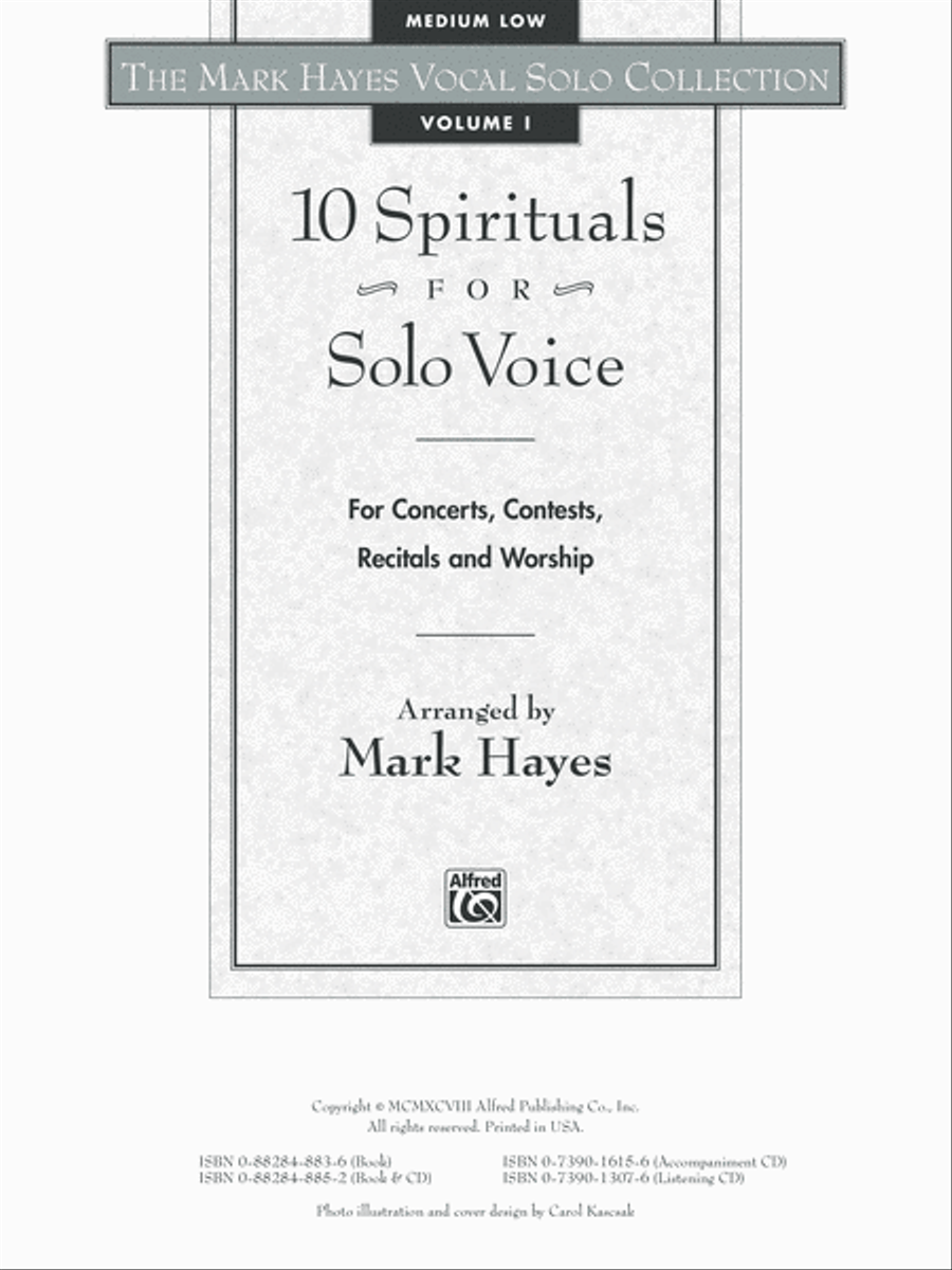 The Mark Hayes Vocal Solo Collection -- 10 Spirituals for Solo Voice